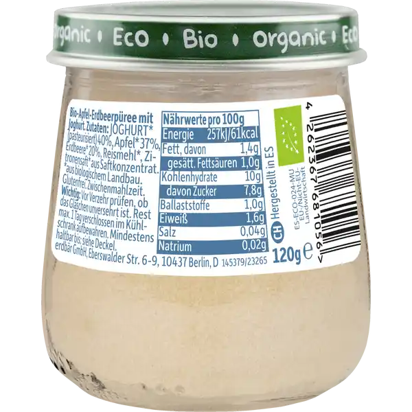 Bio Baby Joghurt, Apfel & Erdbeere