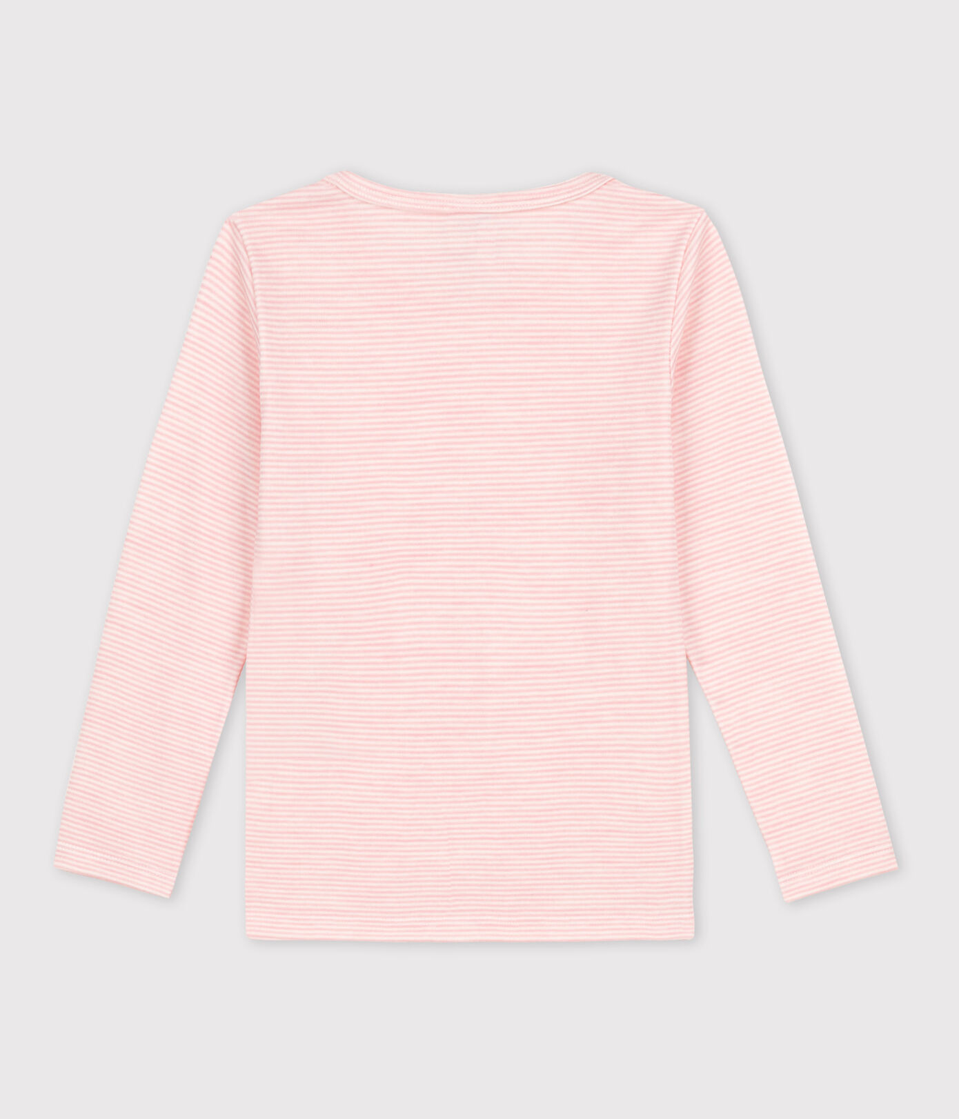 Tee-shirt manches longues milleraies petite fille en laine et coton