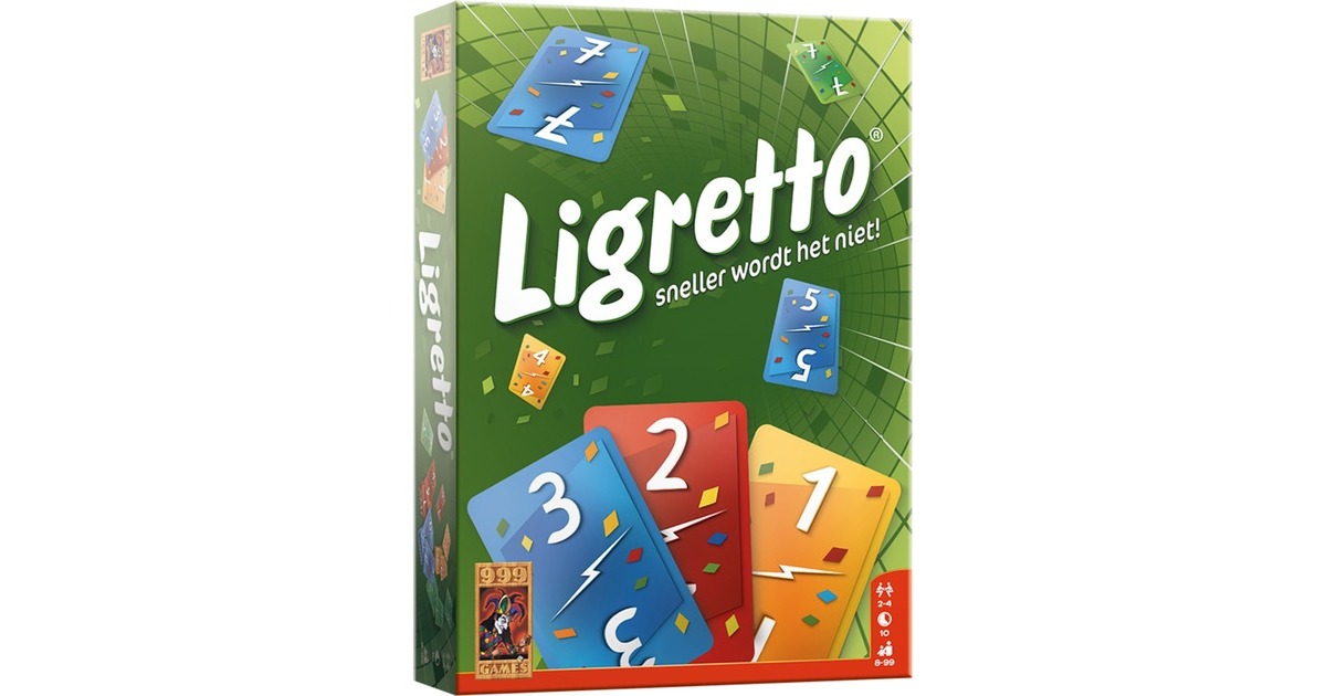 999 GamesLigretto groen Kaartspel  (Nederlands, 2 - 4 spelers, 10 minuten, Vanaf 8 jaar)
