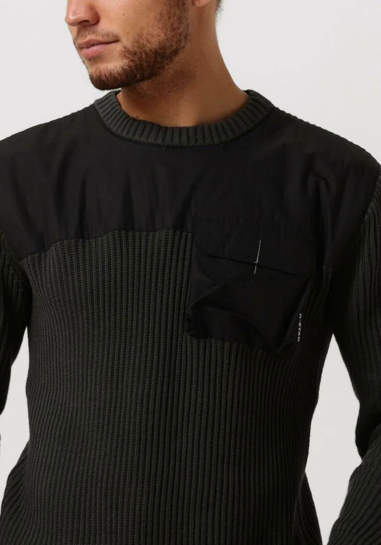 G-STAR RAW grijze g-star raw trui army r knit