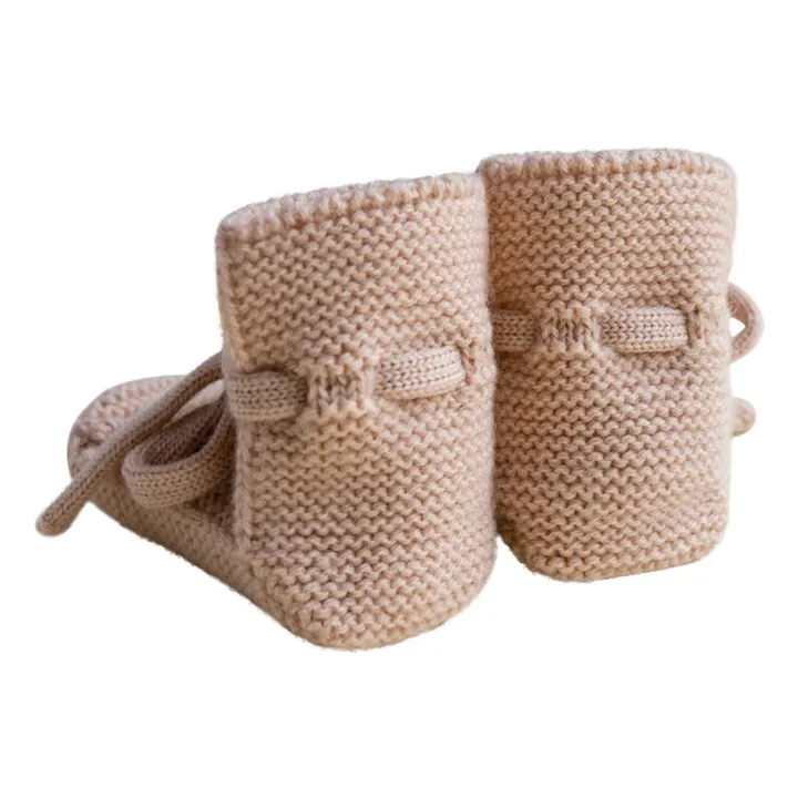 Hvid Chaussons Laine Mérinos | Rose pâle