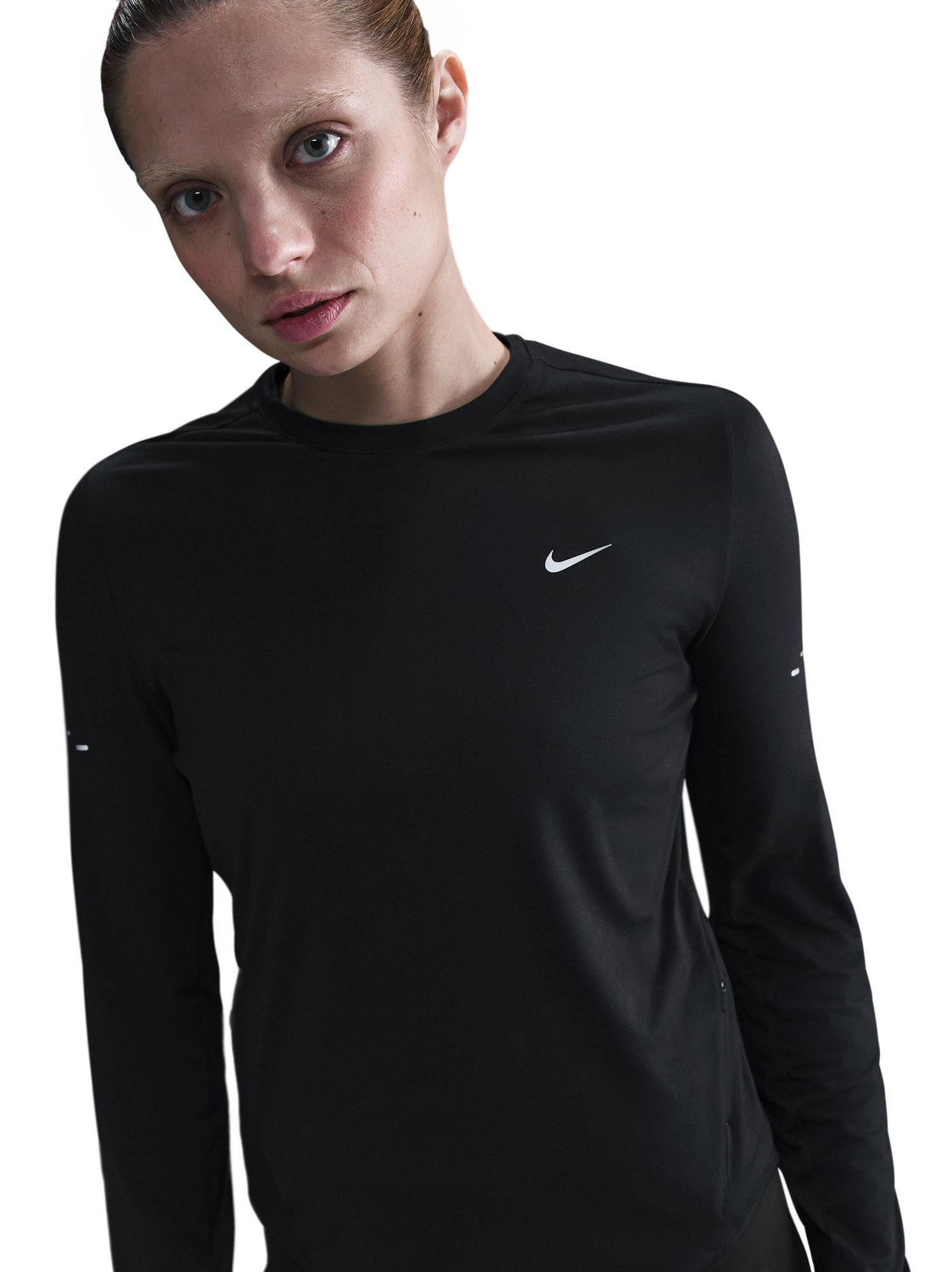 Swift Dri-FIT UV LS Crew Dame 010/Black/Reflective Silver