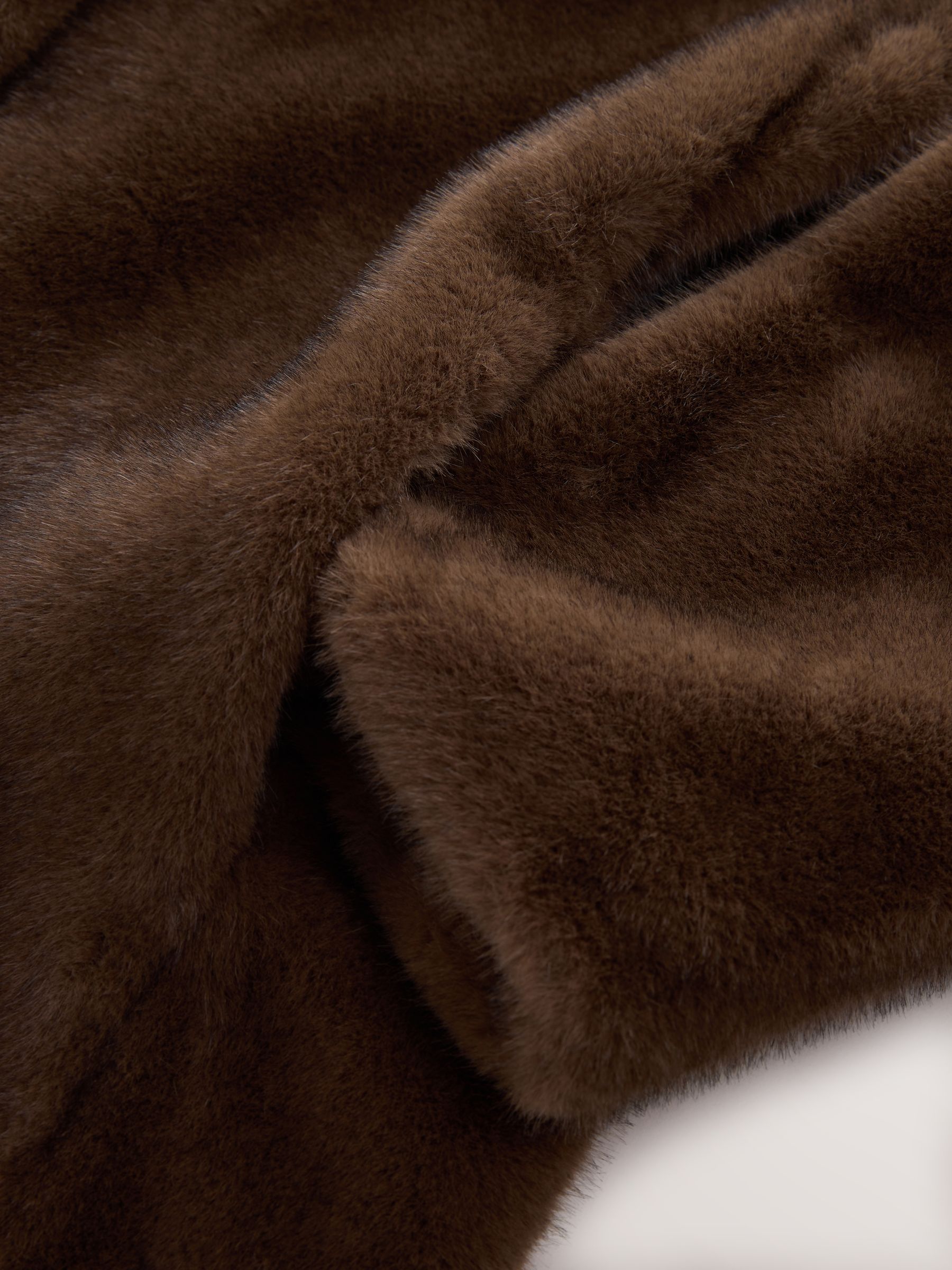 Chocoladebruin - Tabitha Simmons X Next Premium Long Faux Fur Coat