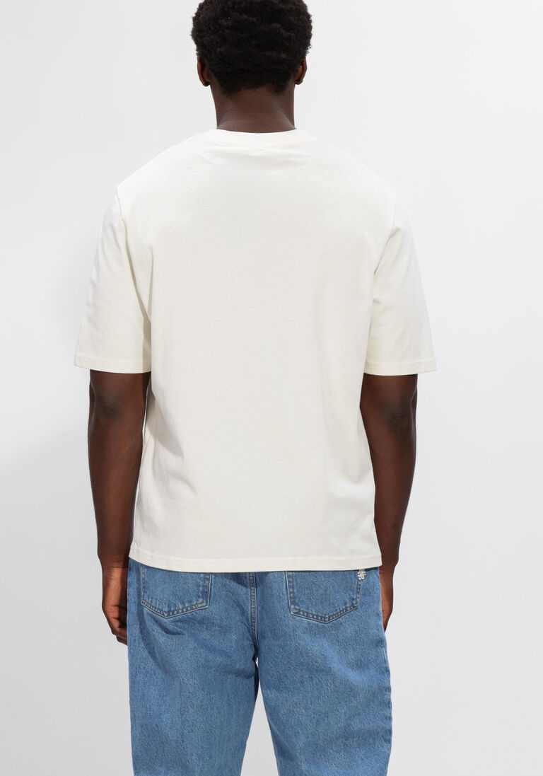 ecru ami paris t-shirt small embossed ami de coeur tshirt
