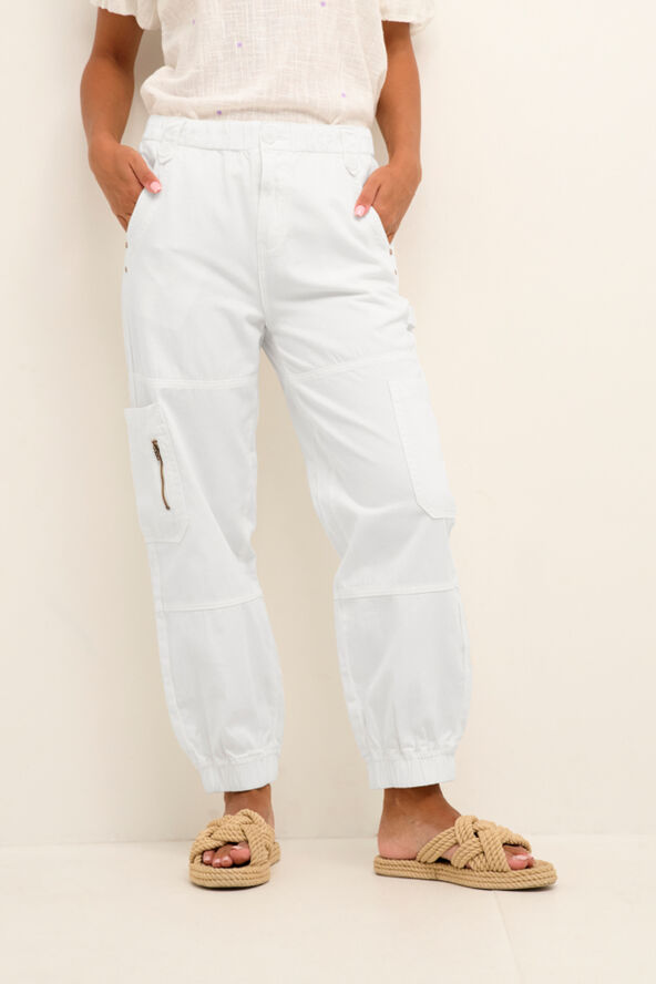 Cream CRMunto Ankl Worker Pant - Audrey F Snow white