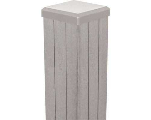 GroJa Merano BPC paal inclusief dop voor betonnering, 7 x 7 x 150 cm, tweekleurig zand