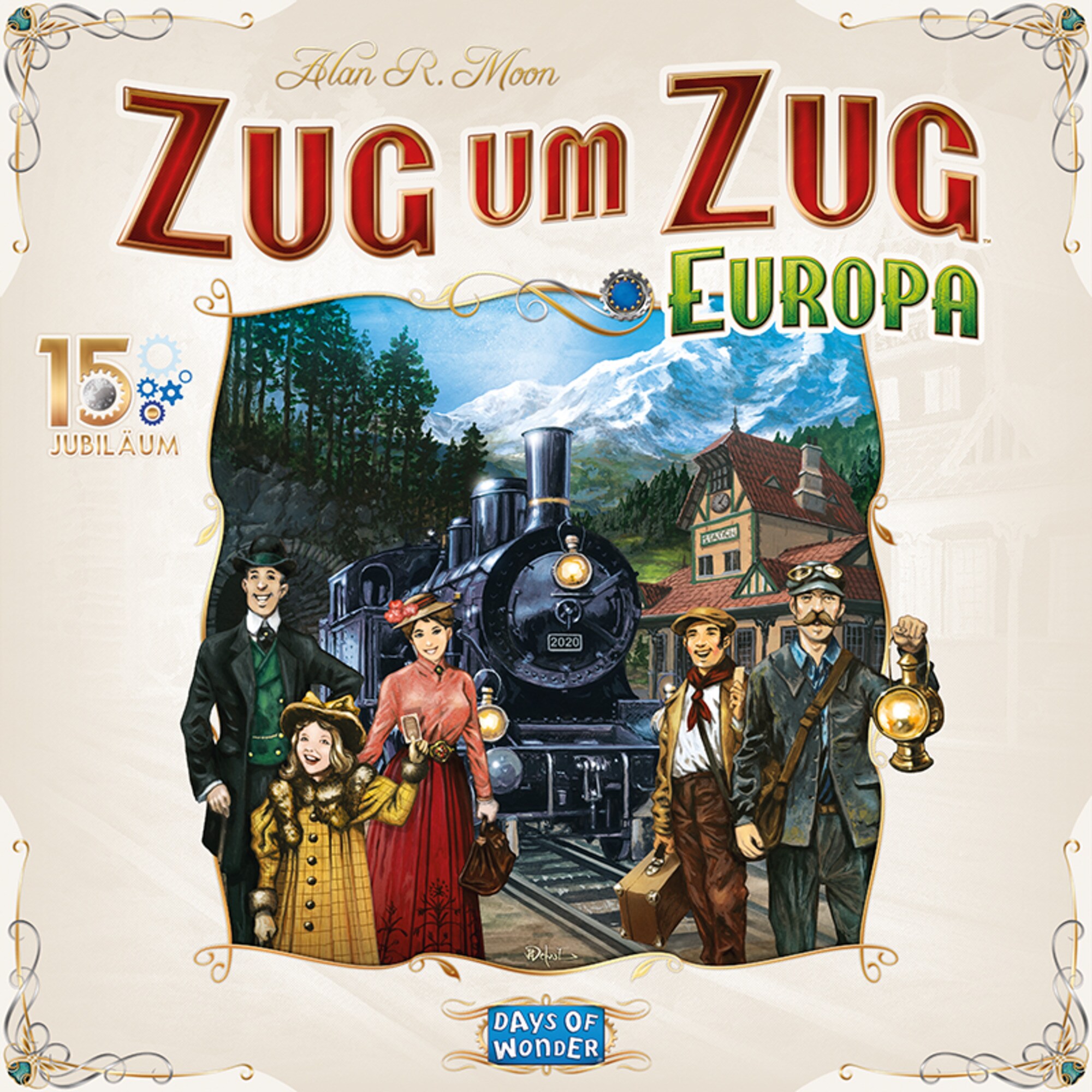 Asmodee Brettspiel Zug um Zug Europa 15 Jahre Edition