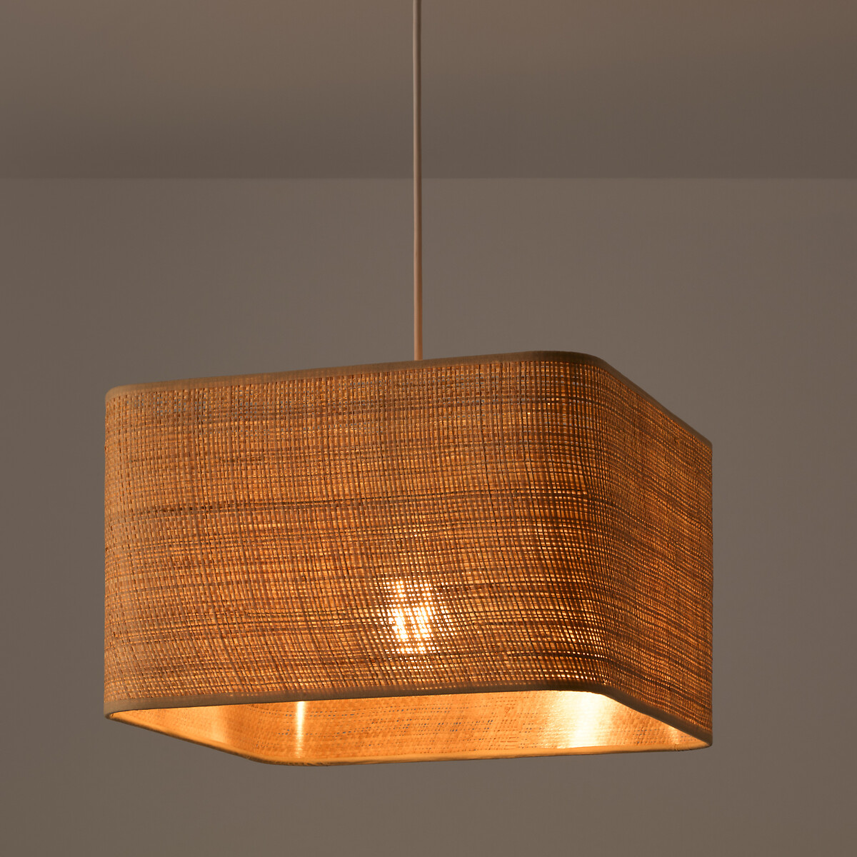 LA REDOUTE INTERIEURS<br>Candeeiro suspenso / Abajur em ráfia L32 cm, Dolkie