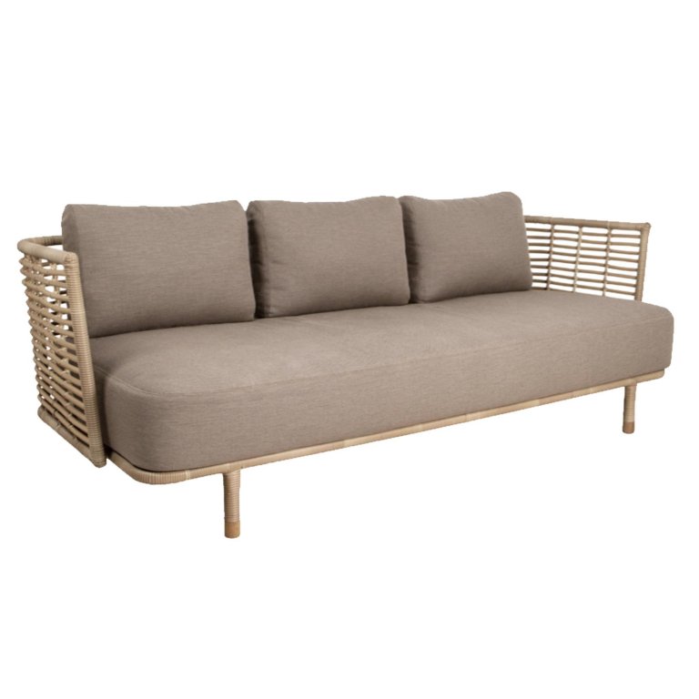 Cane-Line Sense 3-zits loungebank taupe