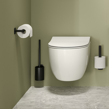 Tiger Colar Toiletrolhouder zonder klep Zwart