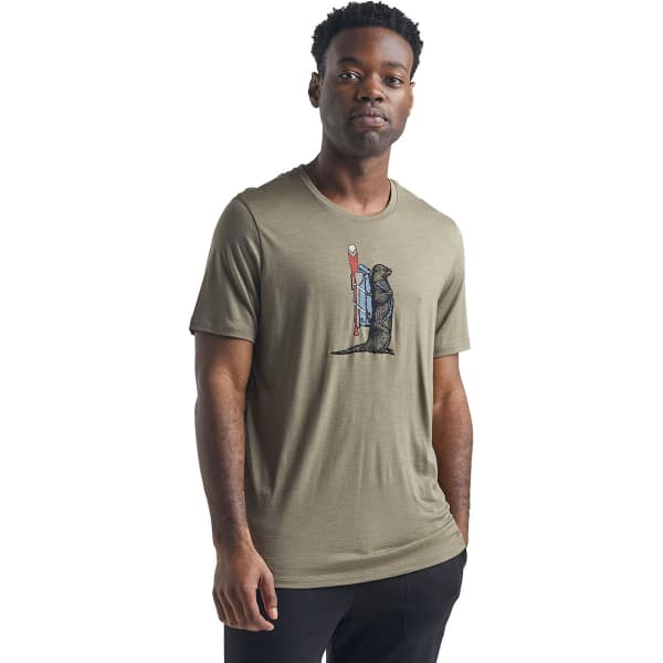 T-shirt randonnée ICEBREAKER M TECH LITE SS CREWE OTTER PADDLE FLINT