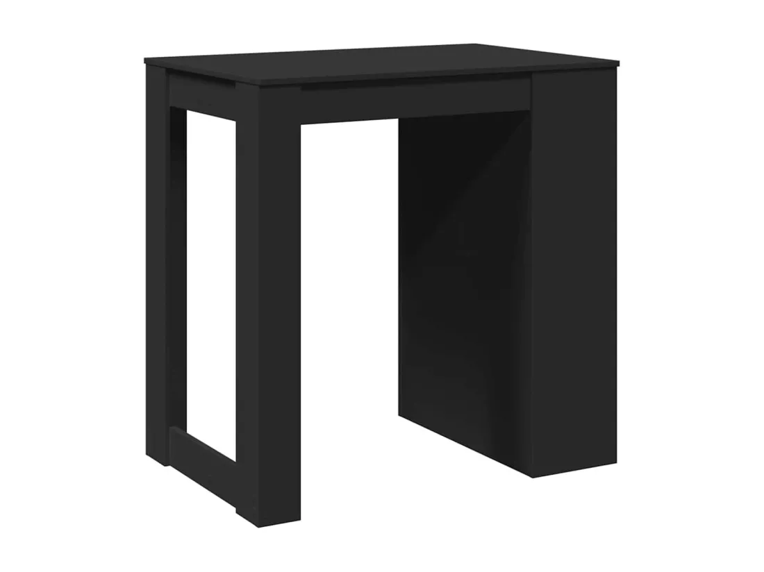 Table de bar noir 102x70x103,5 cm bois d'ingénierie