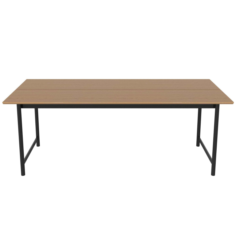 Bolia Track tafel 200x90 naturel geolied eiken, zwart staal