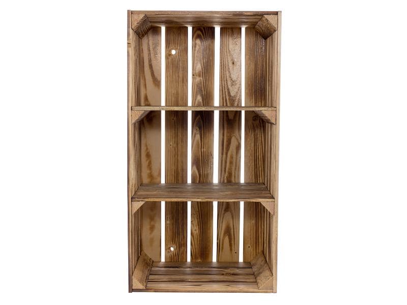 Holz Zollhaus Regal Vintage geflammt 40 x 75 cm Regal im Holzharassen Stil