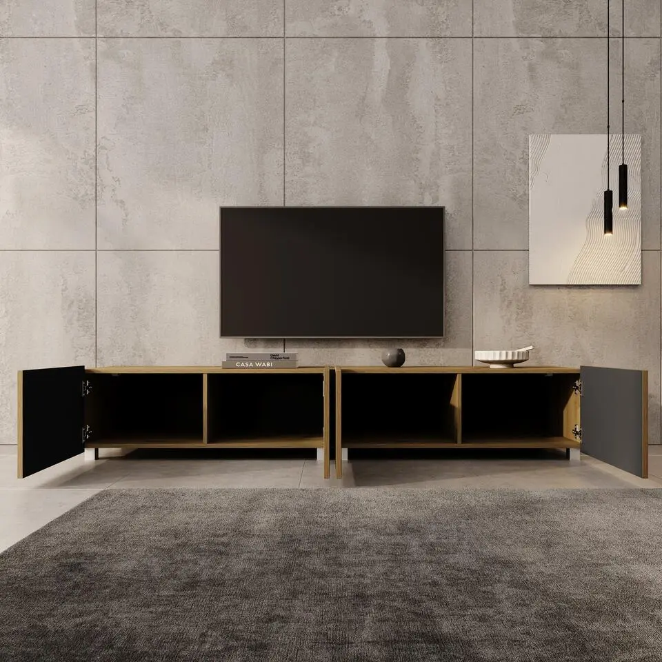 Meubella - TV-Meubel Kenderes - Eiken - 200 cm