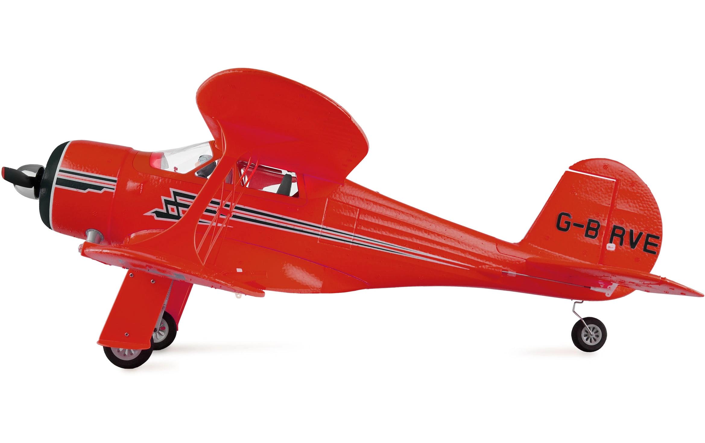 Motorflugzeug AMXflight Beech D17s Rot, 3D, 6G, RTF<br>3D/6G-Gyro fertig eingebaut: Somit voll einsteigertauglich samt zusätzlicher Anschlüsse am Empfänger für S-Bus und DSM-Empfänger