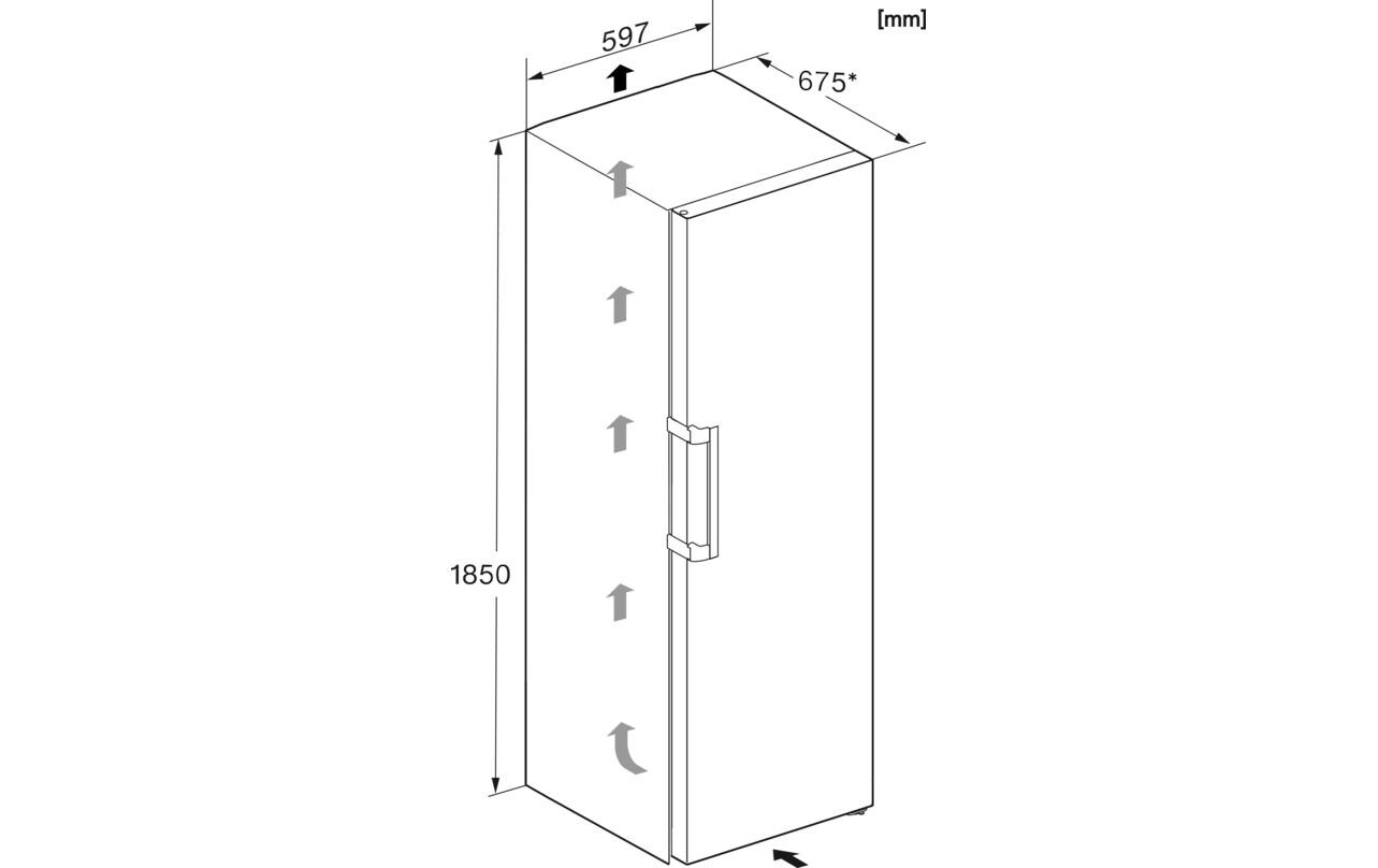 Kühlschrank KS 4383 DD Silber, Rechts<br>Stand-Kühlschrank
