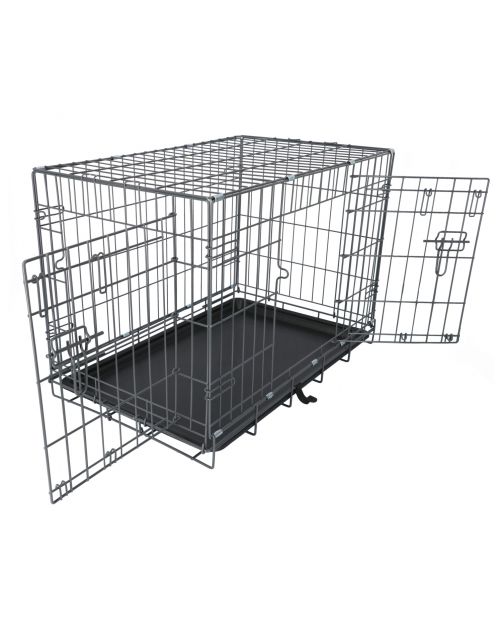 Adori Safety+ Bench Met 2 Deuren Grijs - Hondenbench