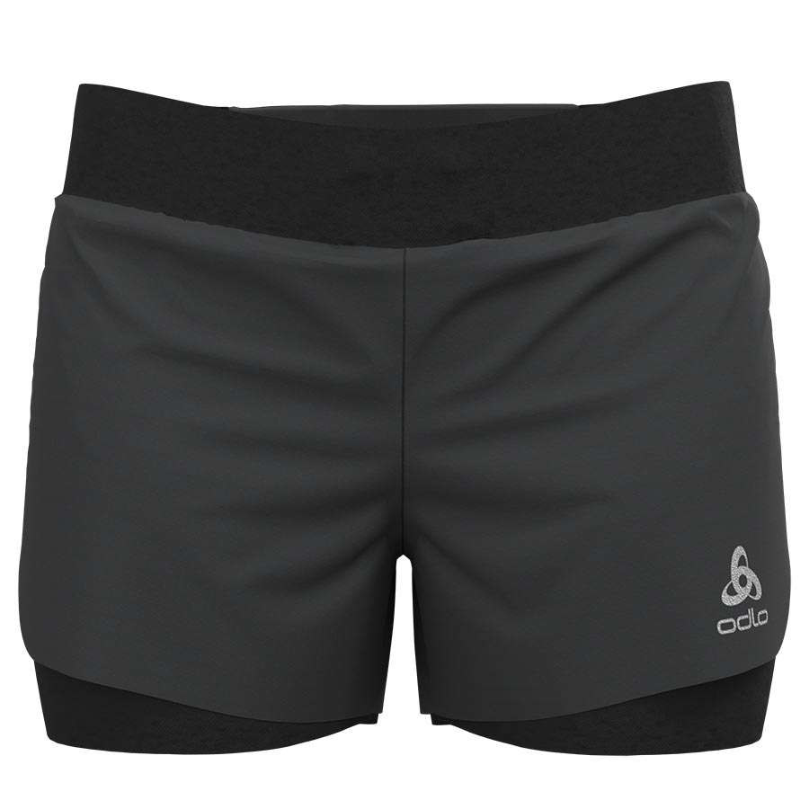 Odlo Zeroweight 3 Inch 2-in-1 Hardloopbroek Kort Zwart Dames