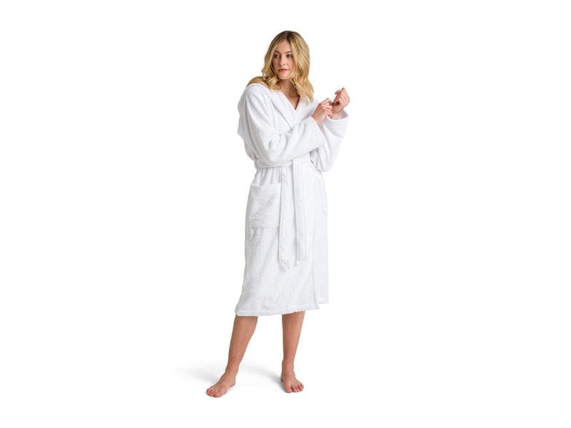 Möve Bademantel Superwuschel XL, Weiss Kapuzenmantel