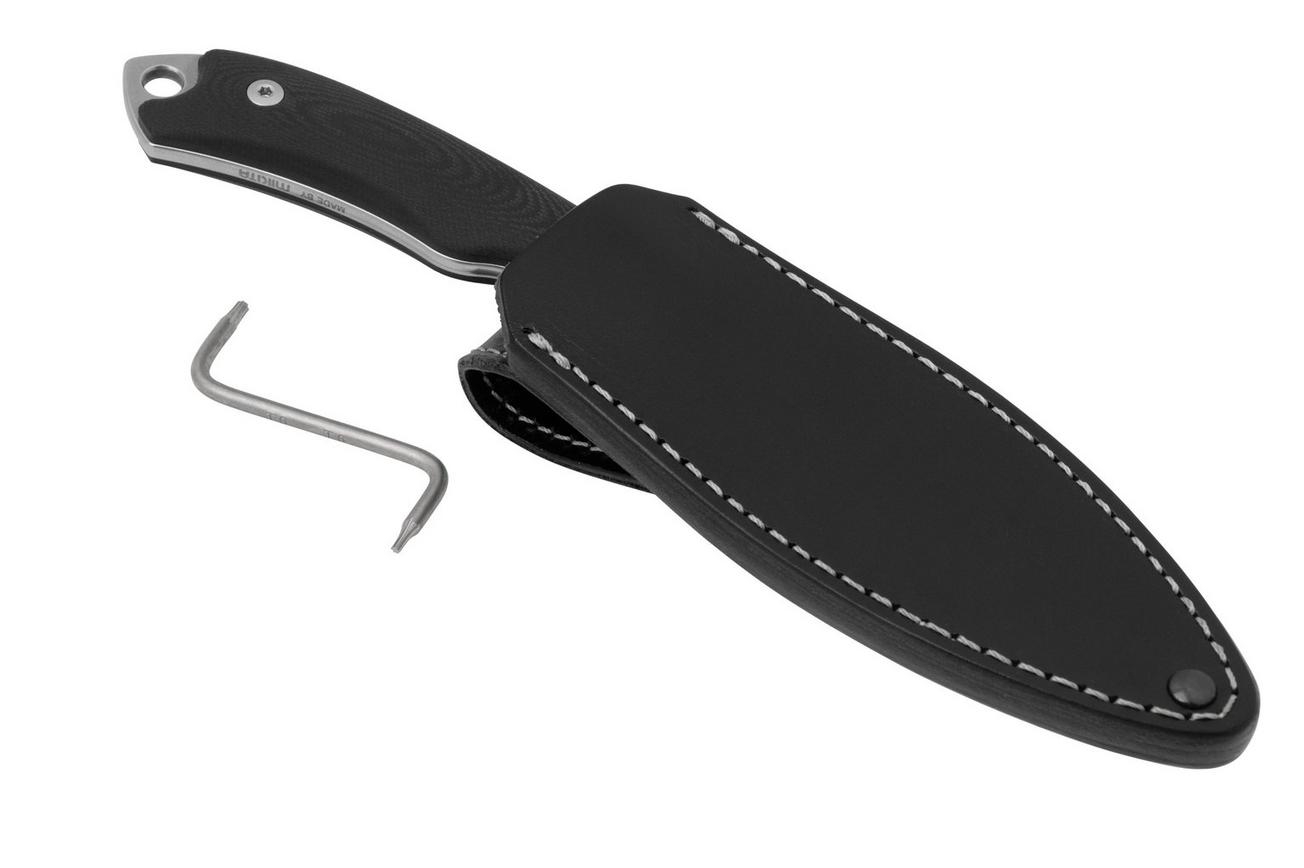 MKM Pocket Tango 1 Nessmuk PT1-GBK Black G10 vaststaand mes, David C. Andersen design