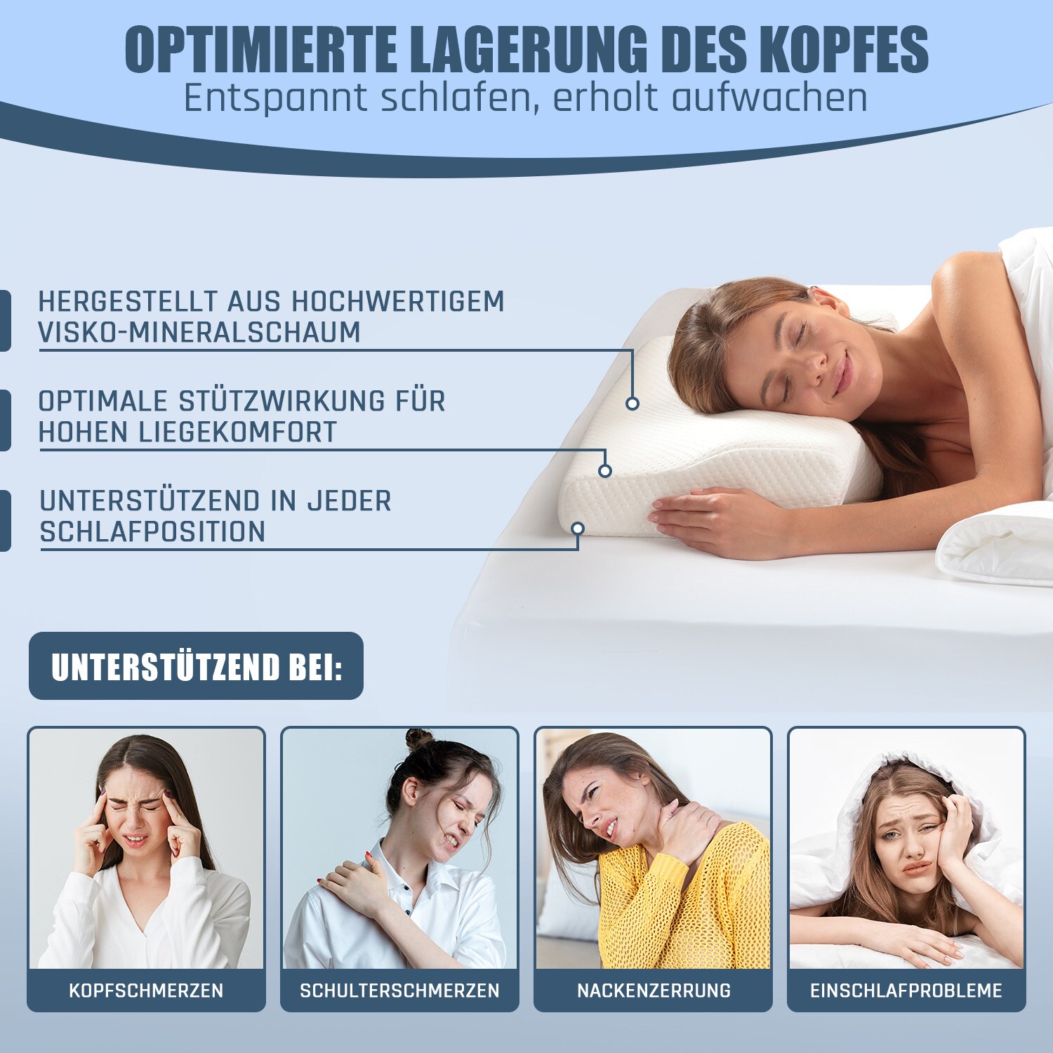 Bestschlaf Anti-Schnarch Kissen »Visko«
