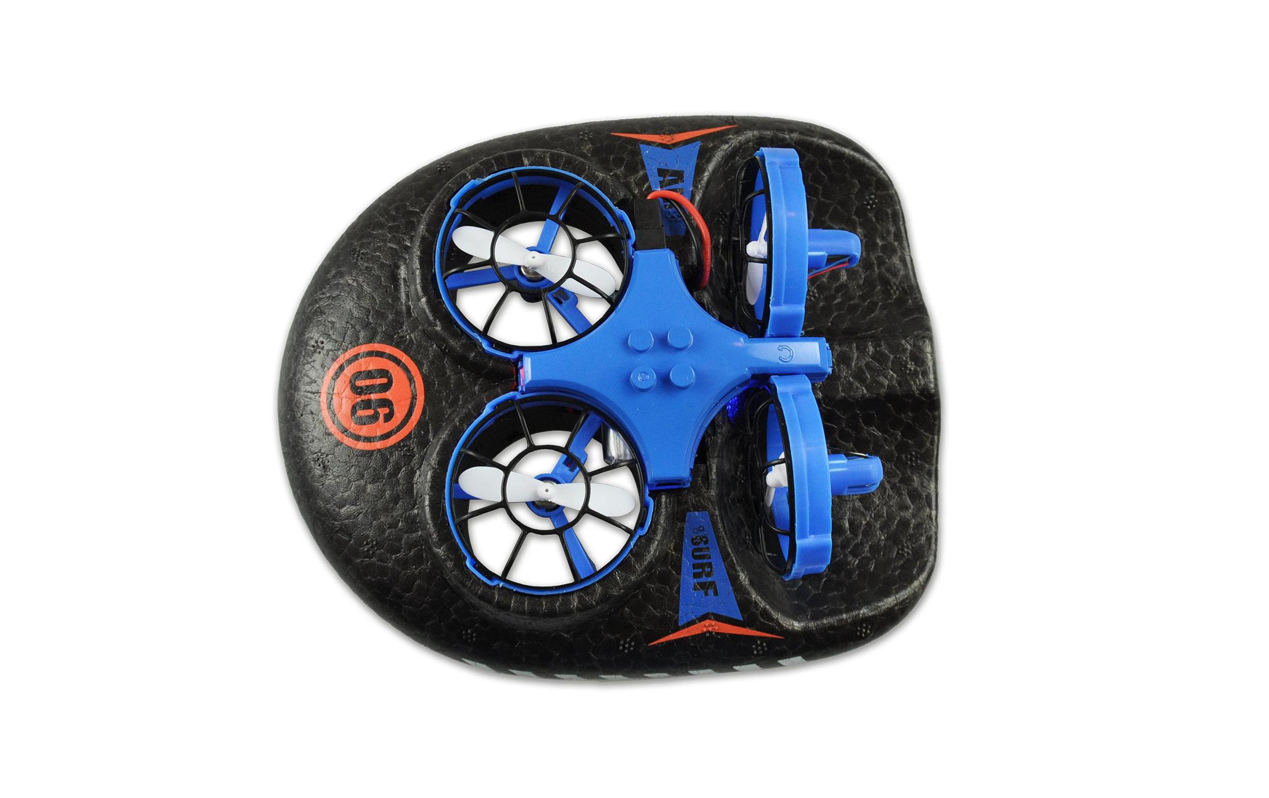 Trix 3-in-1 Hovercraft Drone BlauDrohne und Luftkissenfahrzeug in einem