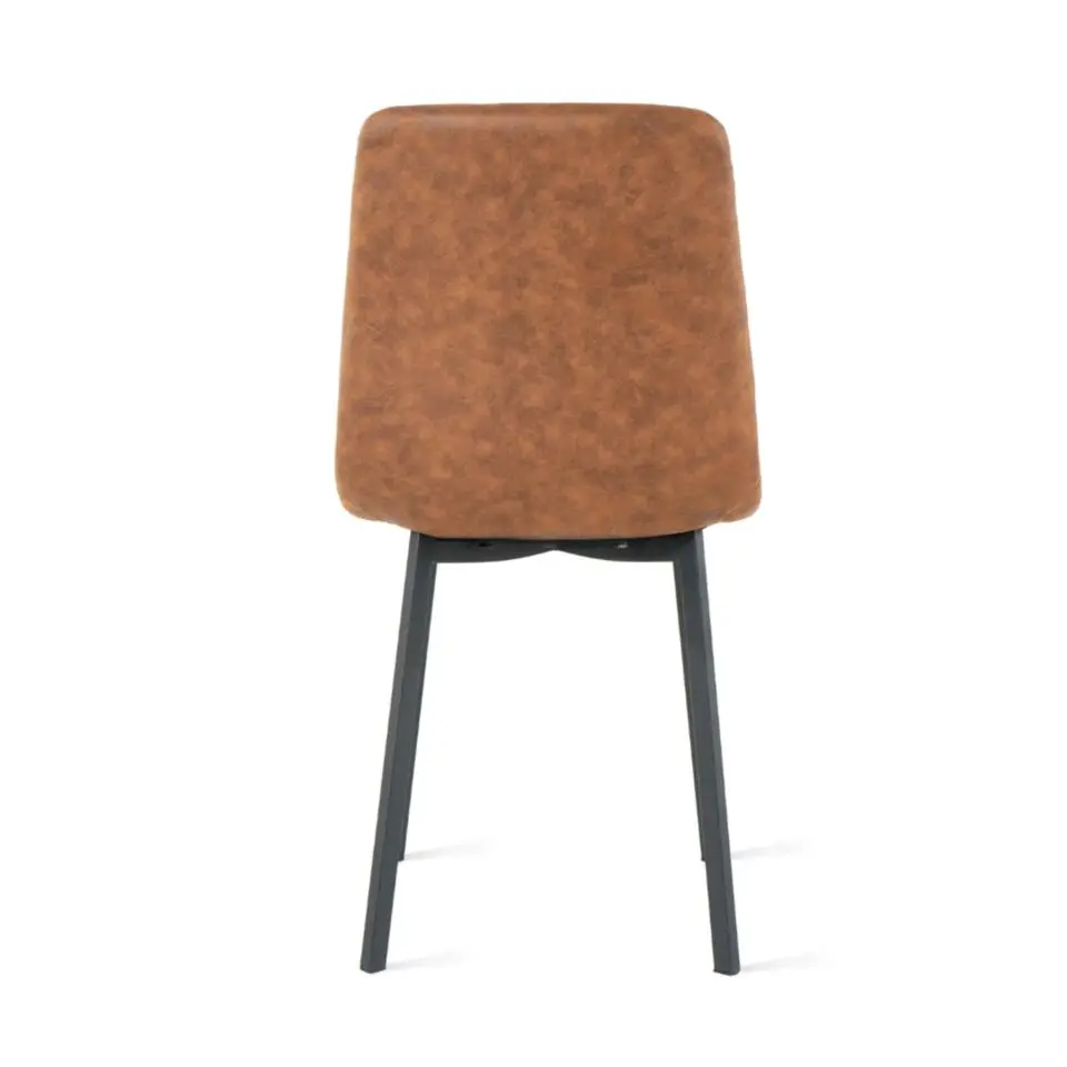 2x Eetkamerstoel Minsk - Microleder - Cognac