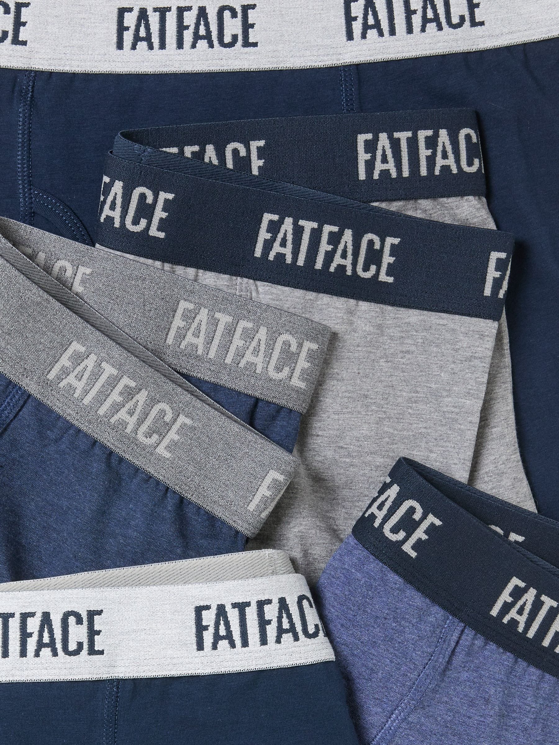 Marineblauw - FatFace 5 Pairs of Plain Boxers