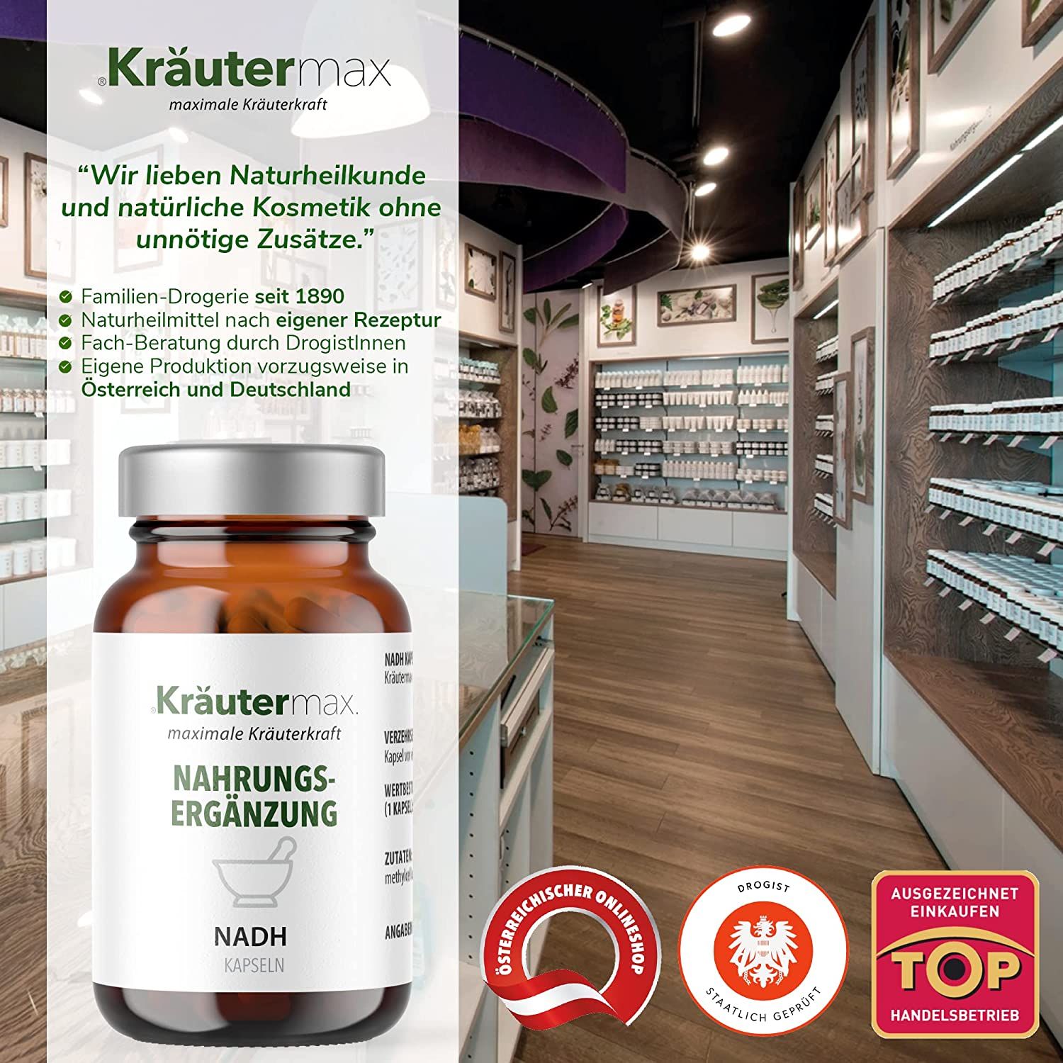 Kräutermax NADH 20 mg Kapseln.
