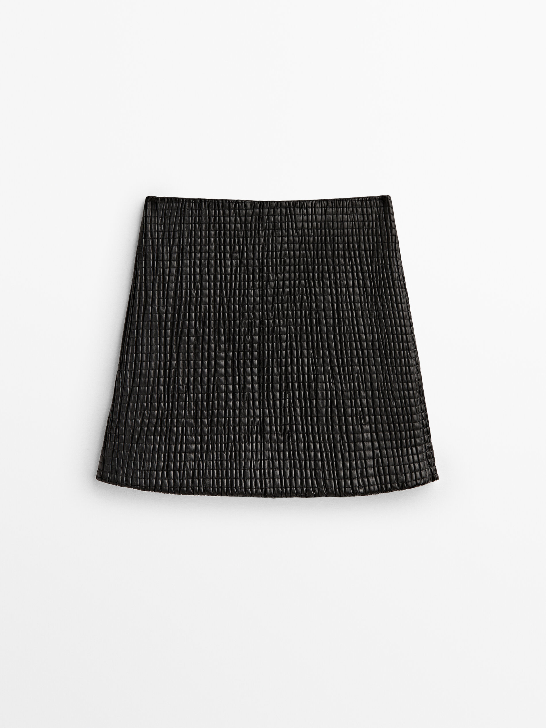 Mini chapéu de aba elástica em napa - PRETO