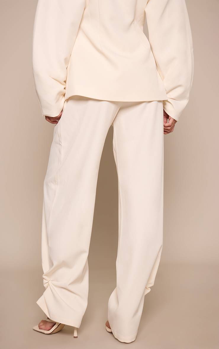 Crème Pantalon Coordonné À Détail Cocoon Contrasté