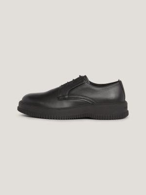 Sapatos Derby de couro repelente à água com cadarço