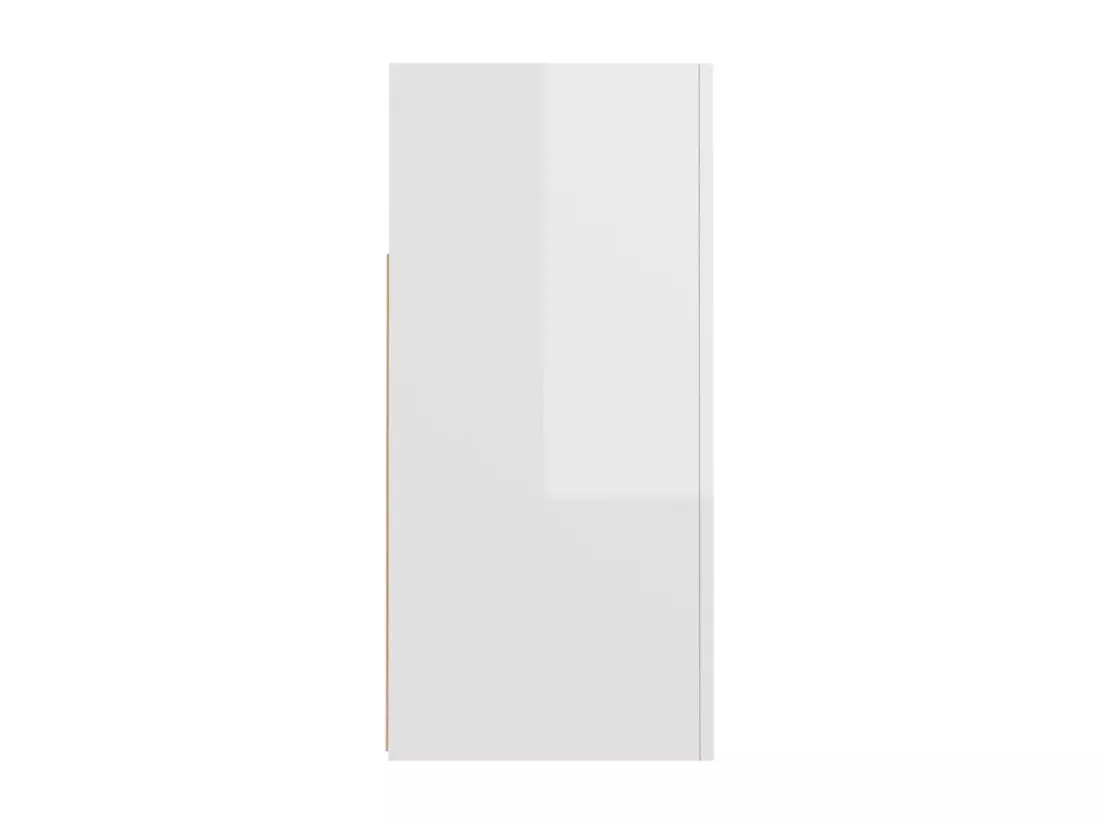 Buffet avec lumières LED blanc brillant 80x35x75 cm