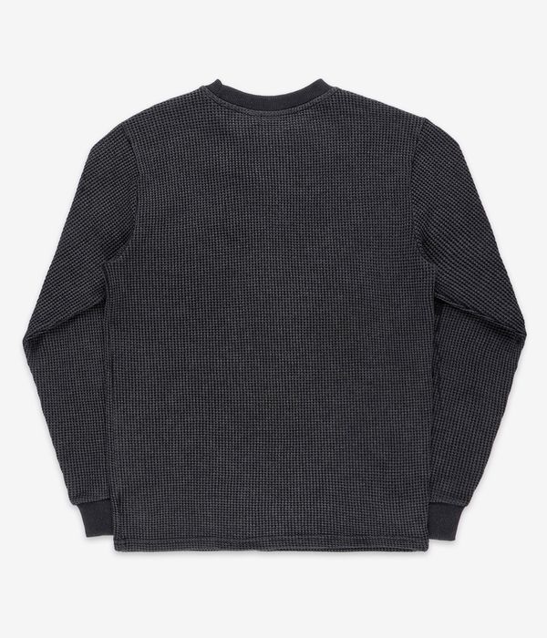 Former Scrawl Waffle Longsleeve (washed black)