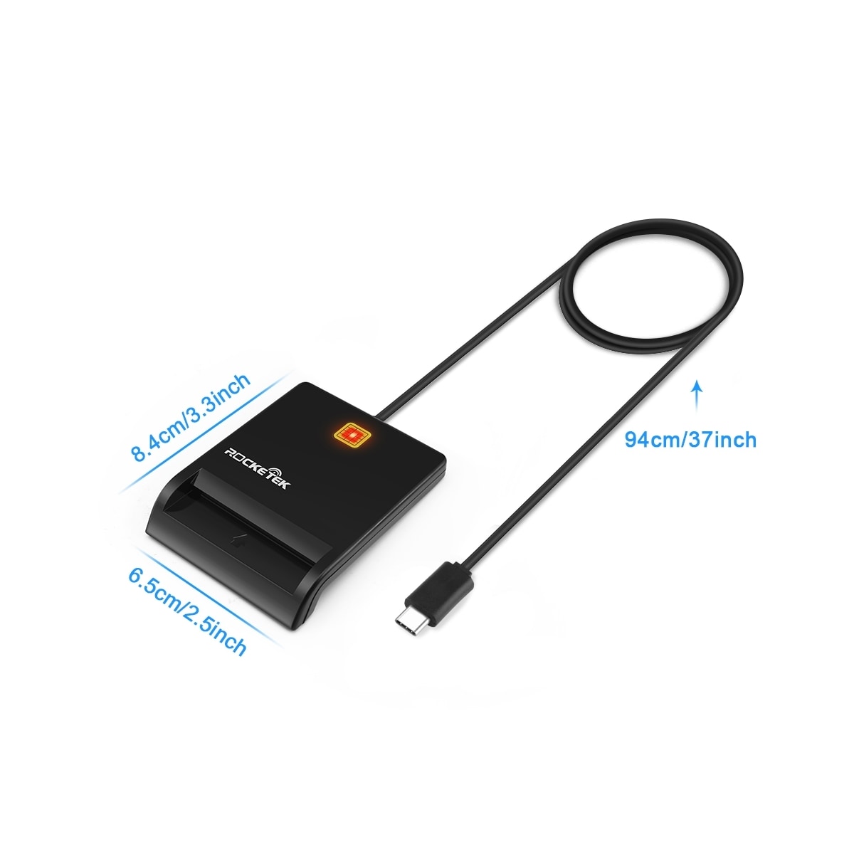 NÖRDIC USB-C Smartkort og SIM-kortleser ISO7816 ID-kort EMV Kredittkort