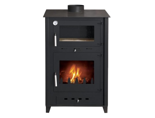 INTERSTOVES - Poêle à bois avec four rosa 10 | bûches 50cm - noir