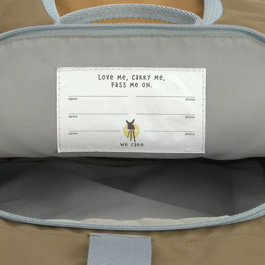 LÄSSIG Mini Rolltop Backpack, Nature light blue