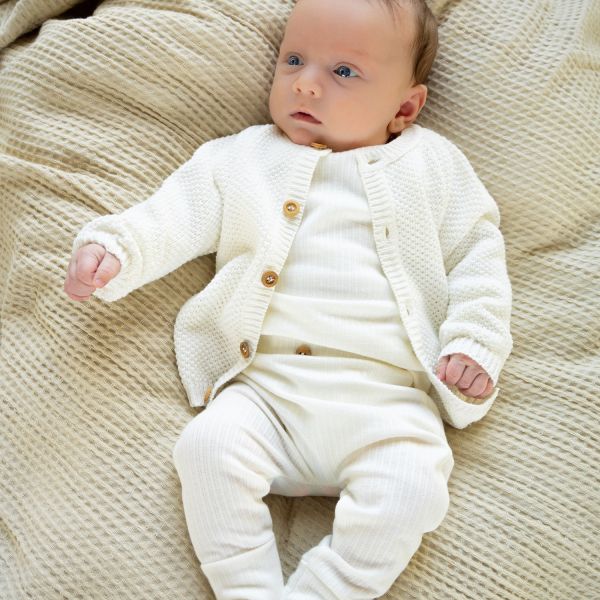 Klein Baby Shirt Rib - Maat 50 - Natural White