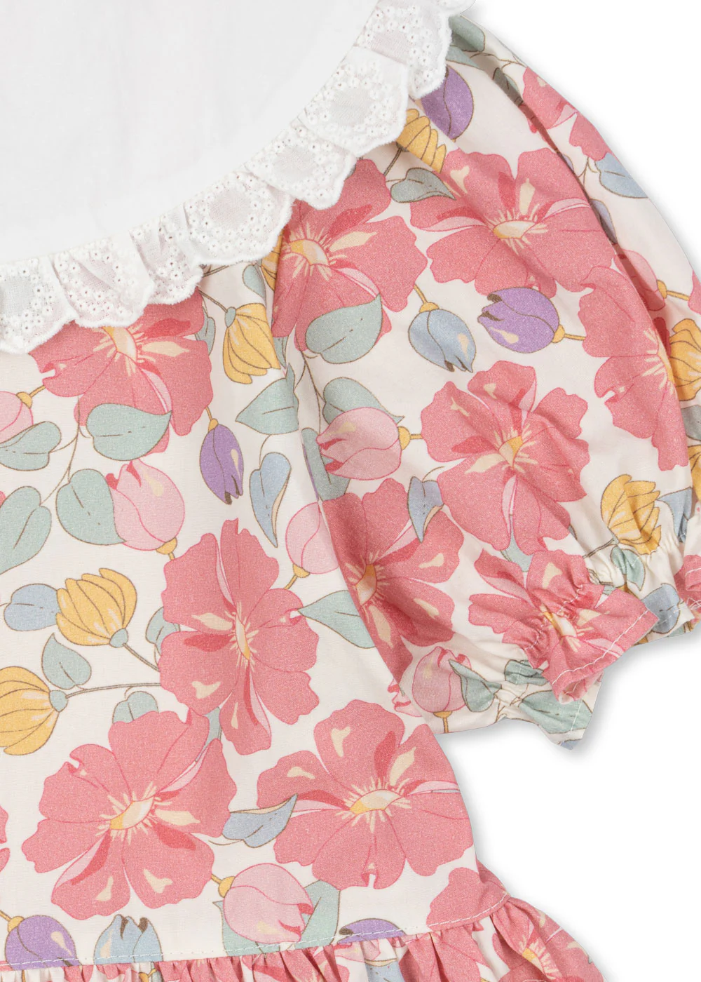 Coeur bluse - fleur anglaise - 2Y