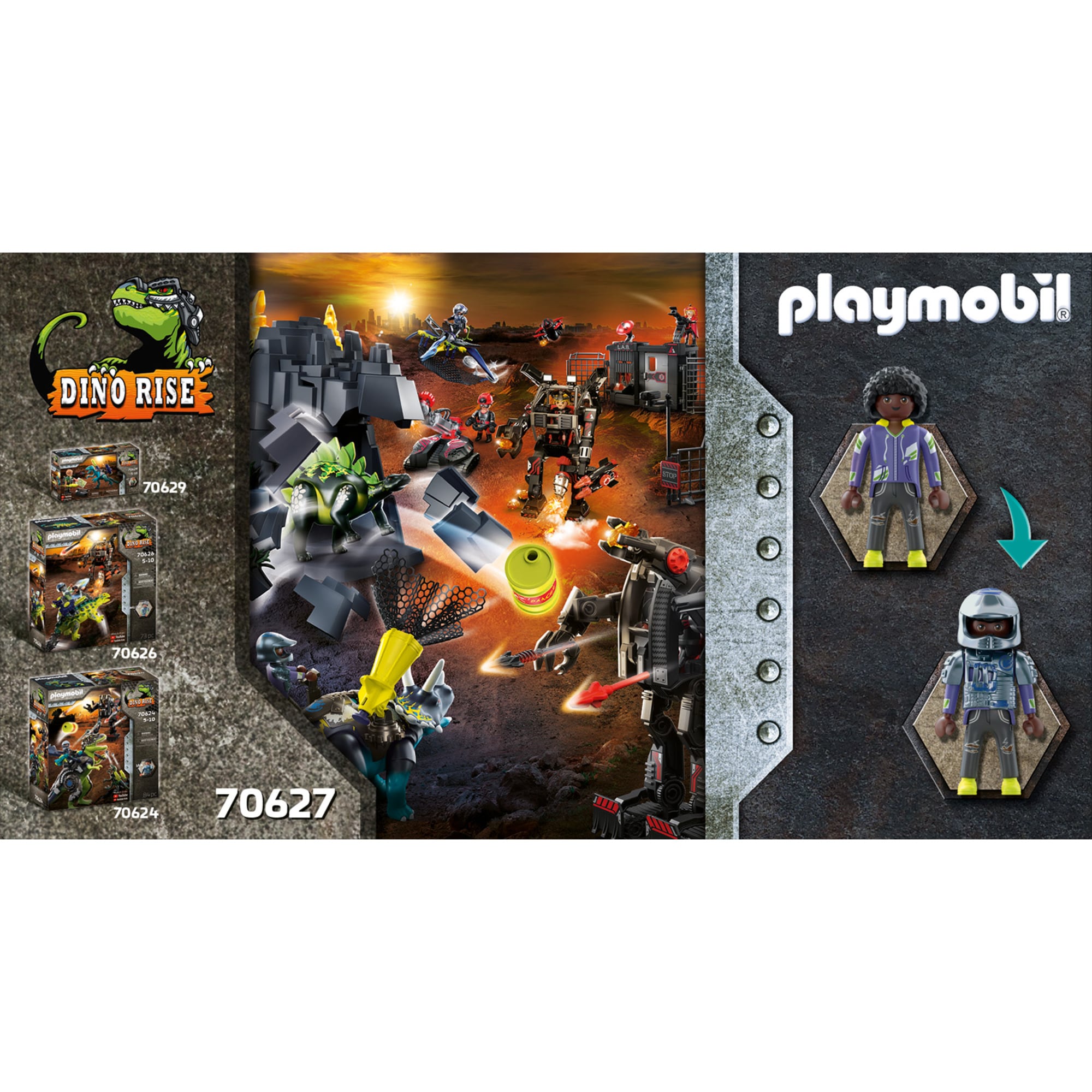 PLAYMOBIL Konstruktionsspielzeug Dino Rise Triceratops: Randale um die legendären Steine