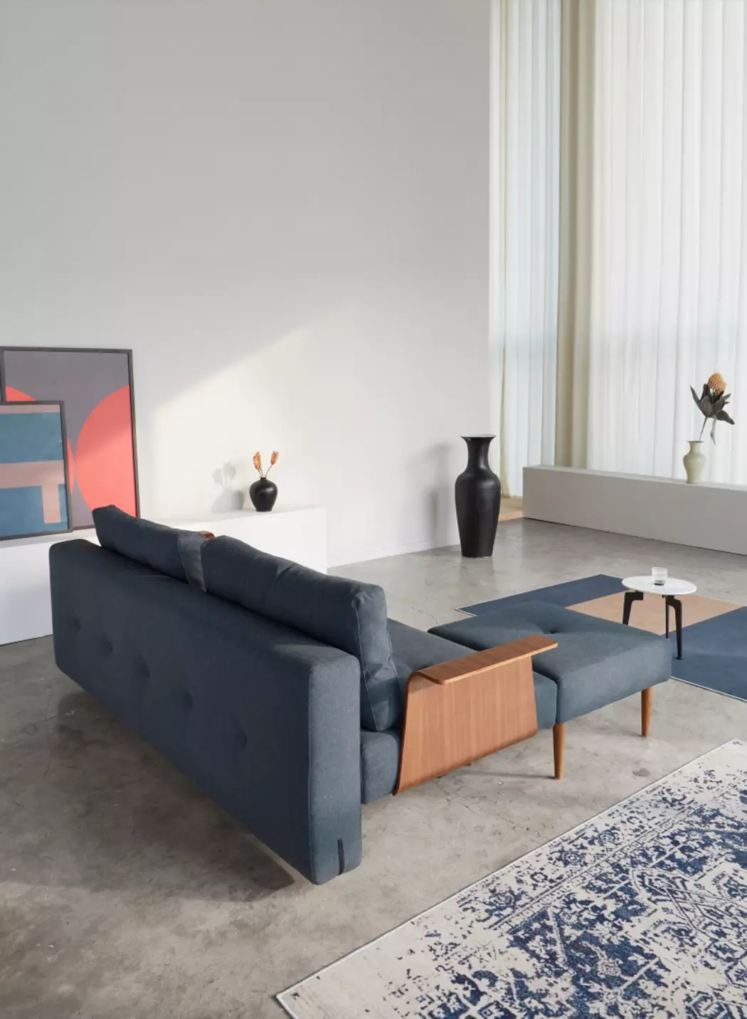 Schlafsofa mit Armlehnen Recast Plus dunkel