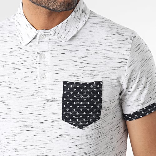 Polo Manches Courtes Paddle Blanc Chiné