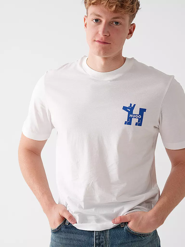 HUGO T-Shirt NOLADOGG weiss