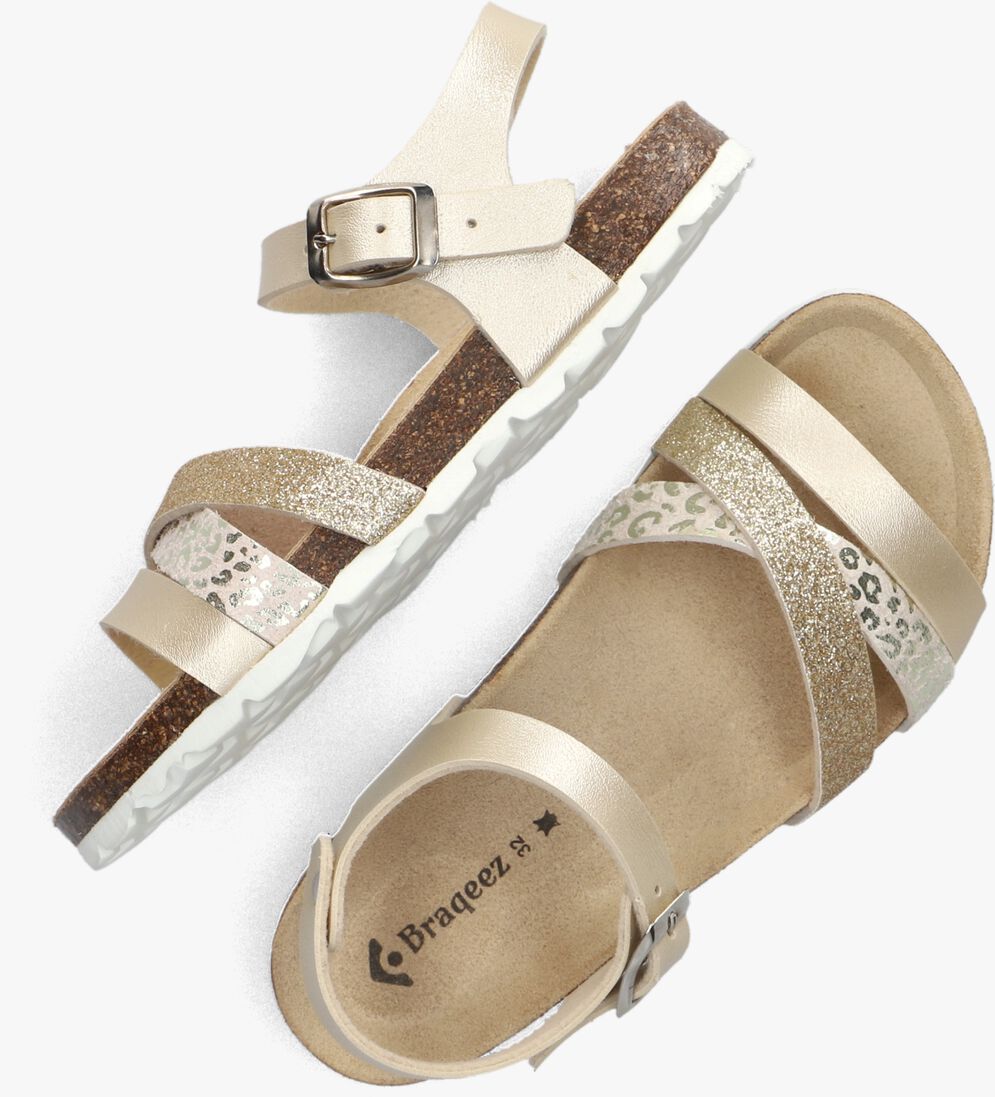 BRAQEEZ gouden braqeez sandalen saar spain