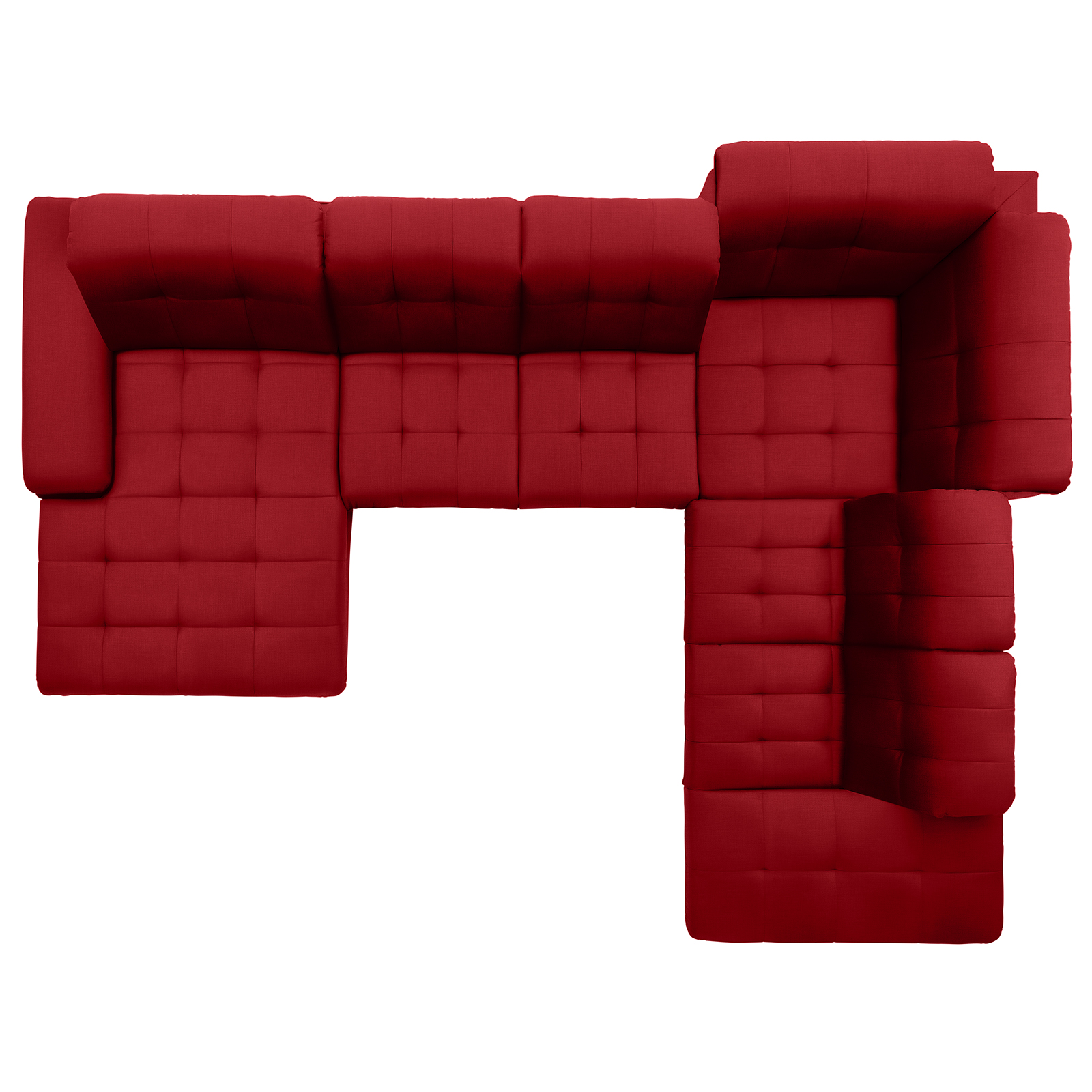 polsterpower Wohnlandschaft - Miro bordeaux - Basismodell - Recamiere links