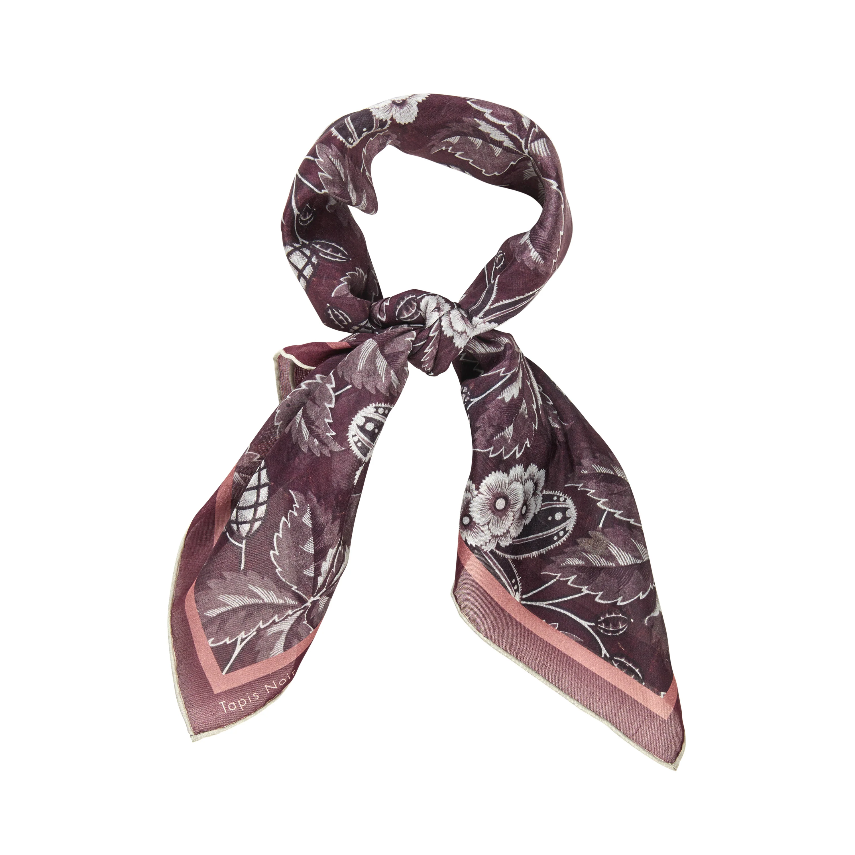 Tapis Noir  Light Bordeaux Bloom tørklæde - Bordeaux
