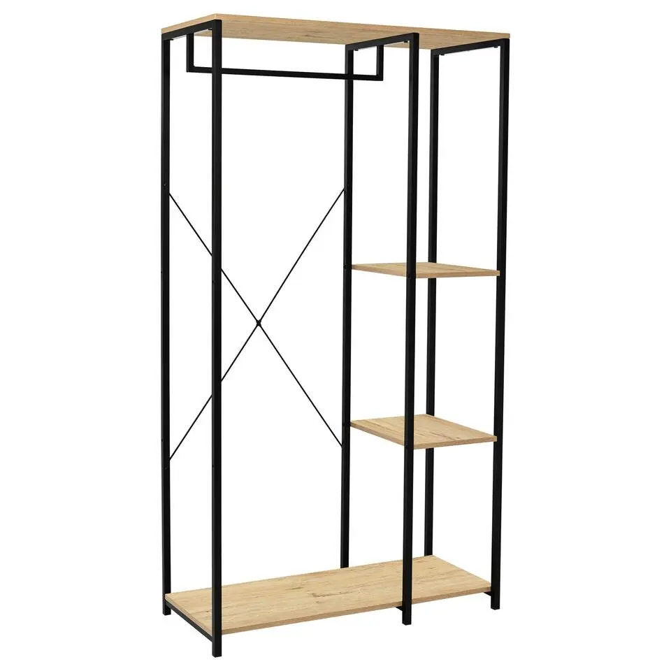 Emob Design Kledingrek Alizee - 90x40x167cm - met kledingroede & 2 legplanken