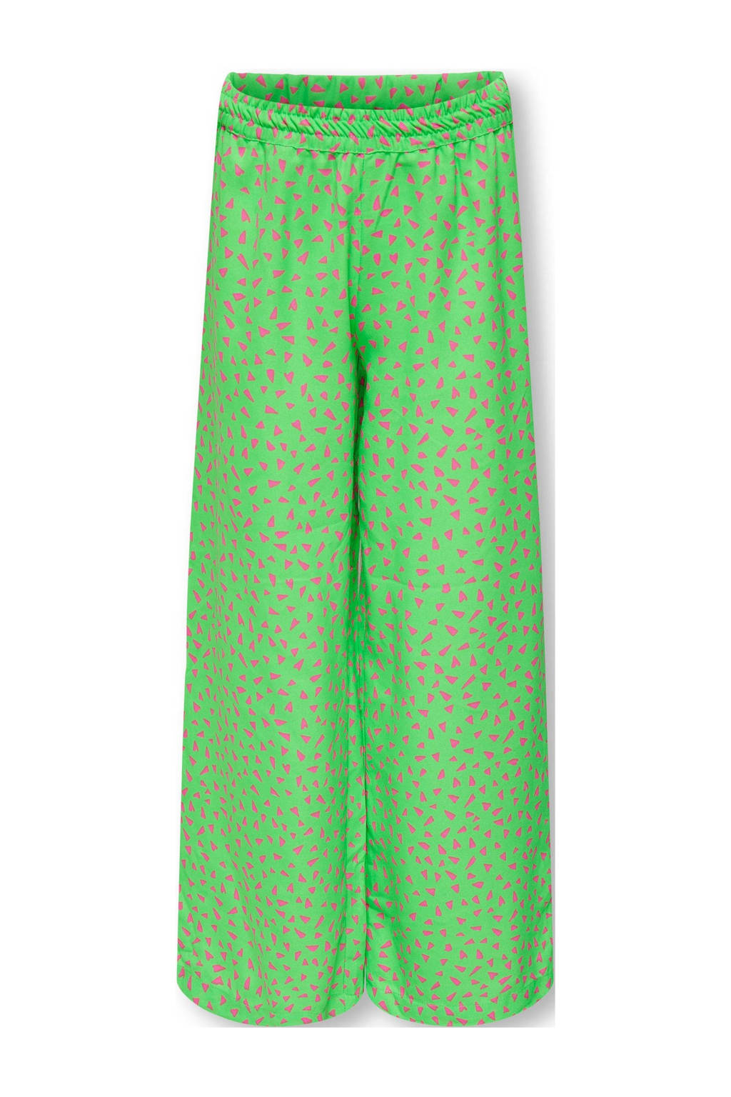 ONLY broek KOGLINO met all over print groen/roze