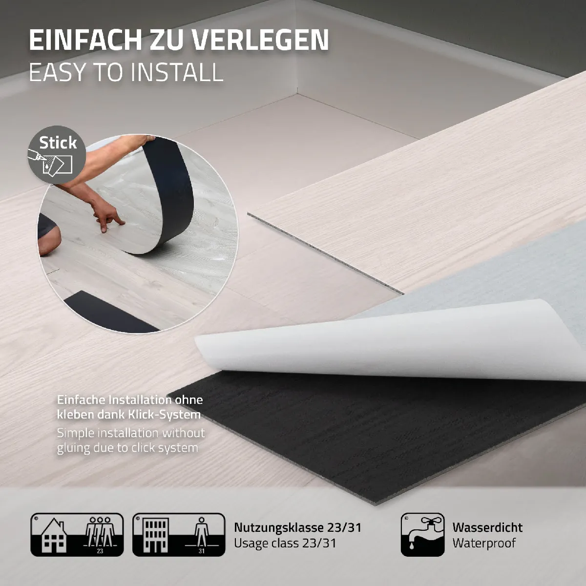 ML-Design Sol vinyle adhésif 2,23 m² - Chêne blanc